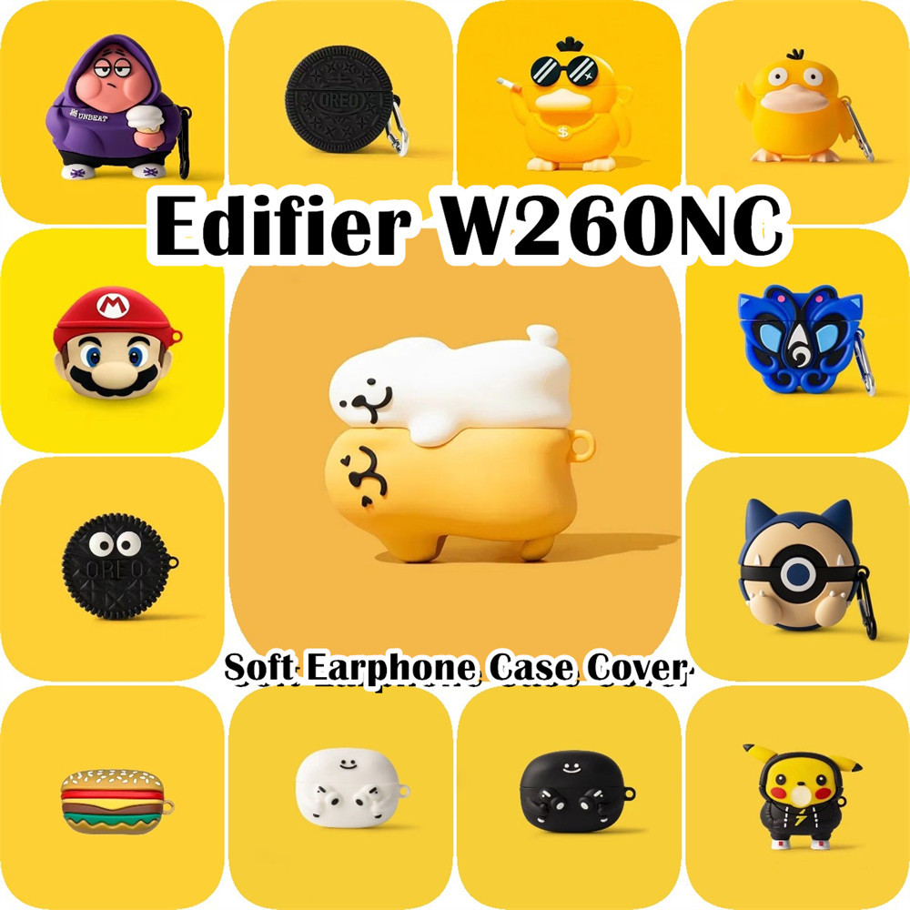 In Stockfor Edifier W260NC Case Casing Soft Silicone Cute Funny Cartoon Headphone Case Cover NO.2