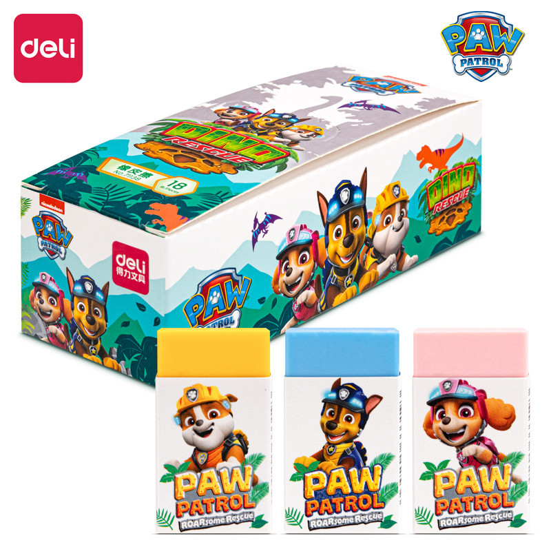 1 ชิ้น Deli 71138 PAW Patrol Joint นักเรียน 2B ยางลบเหมาะสําหรับเด็กทําความสะอาด Art ภาพวาดสอบยางลบ