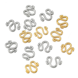 ตะขอสร้อยสแตนเลส ตะขอก้ามปู แบบตัวเอ็ม 10ชิ้น สำหรับสร้อยหนั…