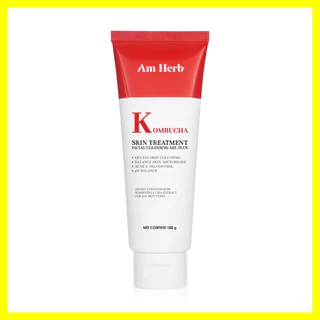 Am Herb Kombucha Skin Treatment Facial Cleansing Gel 100g อัมเฮิร์บ เจลล้างหน้าสูตรอ่อนโยน.