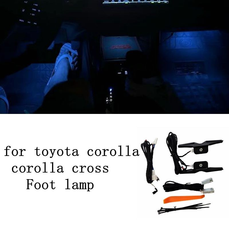 Type B สีเท้า Ambient Light โคมไฟภายในรถตกแต่งบรรยากาศแสงสําหรับ Toyota Corolla Altis/cross 2019-2024