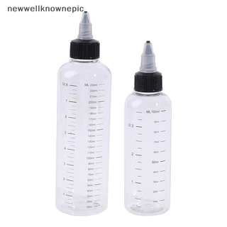 Newwellknownepic 30ml-250ml พลาสติก PET Liquid ความจุขวดหยดหมึกสีภาชนะ TH