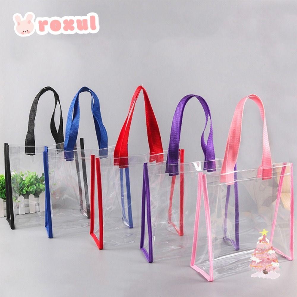 Roxul ถุงช้อปปิ้งเครื่องสําอาง, รถเย็บ PVC Tote Bag, ถุงของขวัญพลาสติกใส Jelly Bag