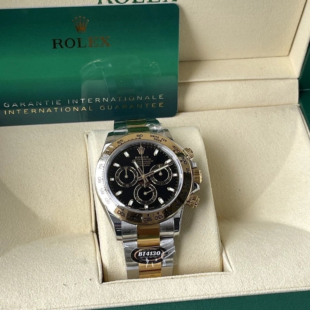 BT Factory Daytona นาฬิกาผู้ชาย4130 Rolex Universe Meter Type Daytona Series m116503- 0004 Luminous 