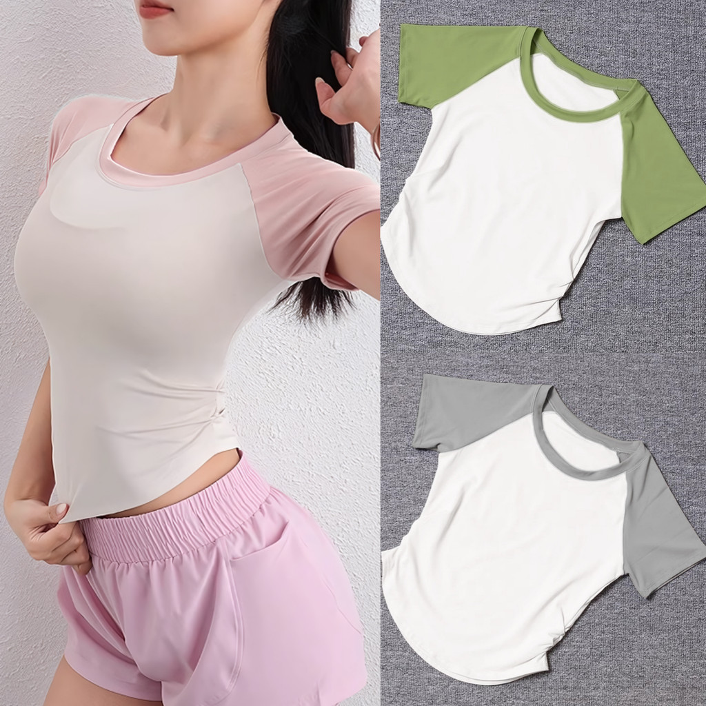 SuySuy พร้อมส่ง เสื้อยืด แขนสั้น คอกลม ผ้าคอตตอล ไม่ร้อน สไตล์มินิมอล แมทซ์ได้ง่ายเข้ากับทุกการแต่งกาย แฟชั่นลำลอง