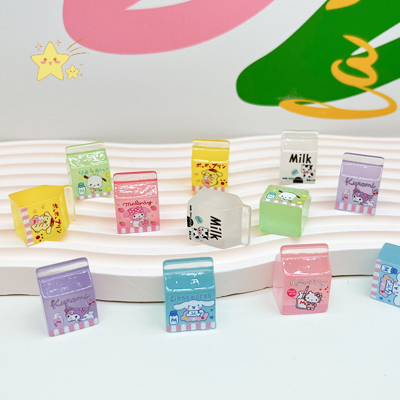 [JBTH] 2 ชิ้น DIY เรืองแสงกล่องนมเรซิ่นอุปกรณ์เสริมสําหรับ Crafg วัสดุเครื่องประดับ Ch จัดหาศิลปะตกแต่งของขวัญ [JB]