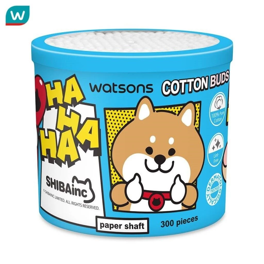 Watsons วัตสันสำลีก้านกระดาษ 300 ก้าน (Shibainc Comics).