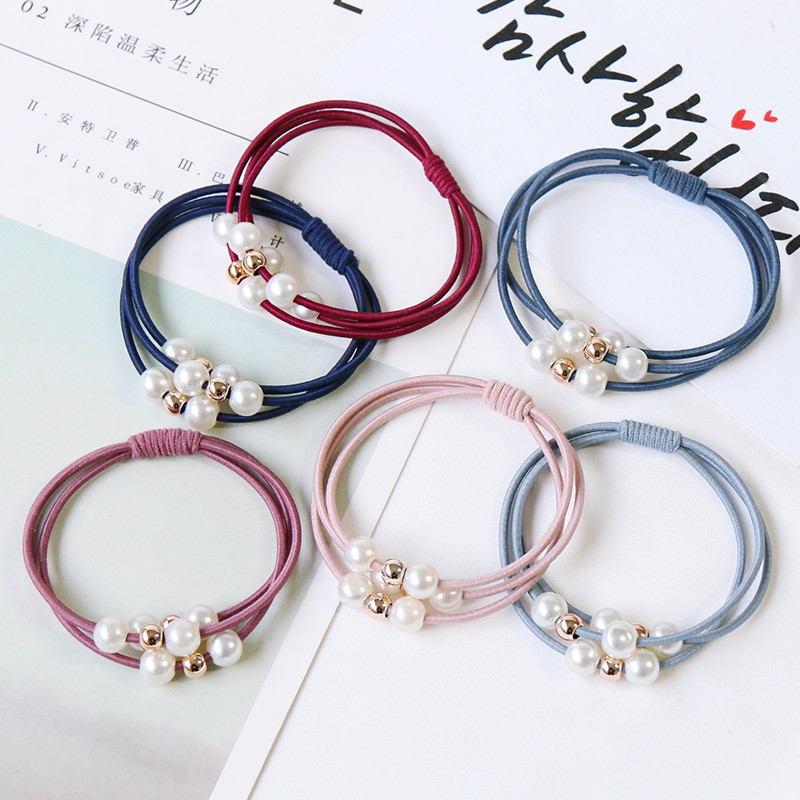 หนังยางเกาหลี ไข่มุก (ขายเป็นเส้น) สไตล์เกาหลี #M-0004