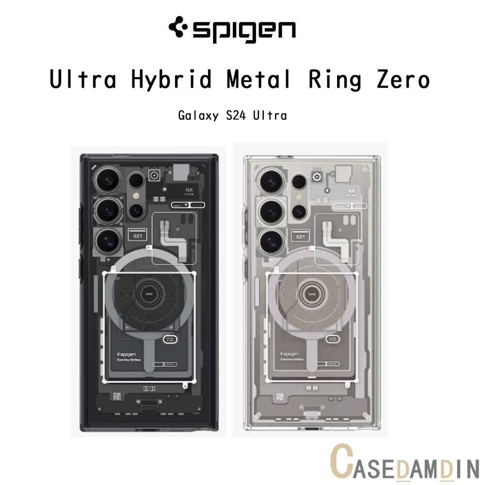 Spigen Ultra Hybrid Metal Ring Zero One เคสกันกระแทกเกรดพรีเมี่ยมจากเกาหลี เคสสำหรับ Galaxy S24 Ultr