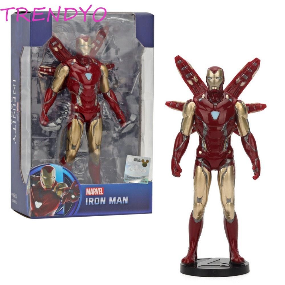 Trendyo Spider Man Action Figures รูปของเล่นเด็กของขวัญ Marvel Action Figure อะนิเมะ Avengers คอลเลกชันตกแต่งบ้าน Iron Man รูปรูปปั้น