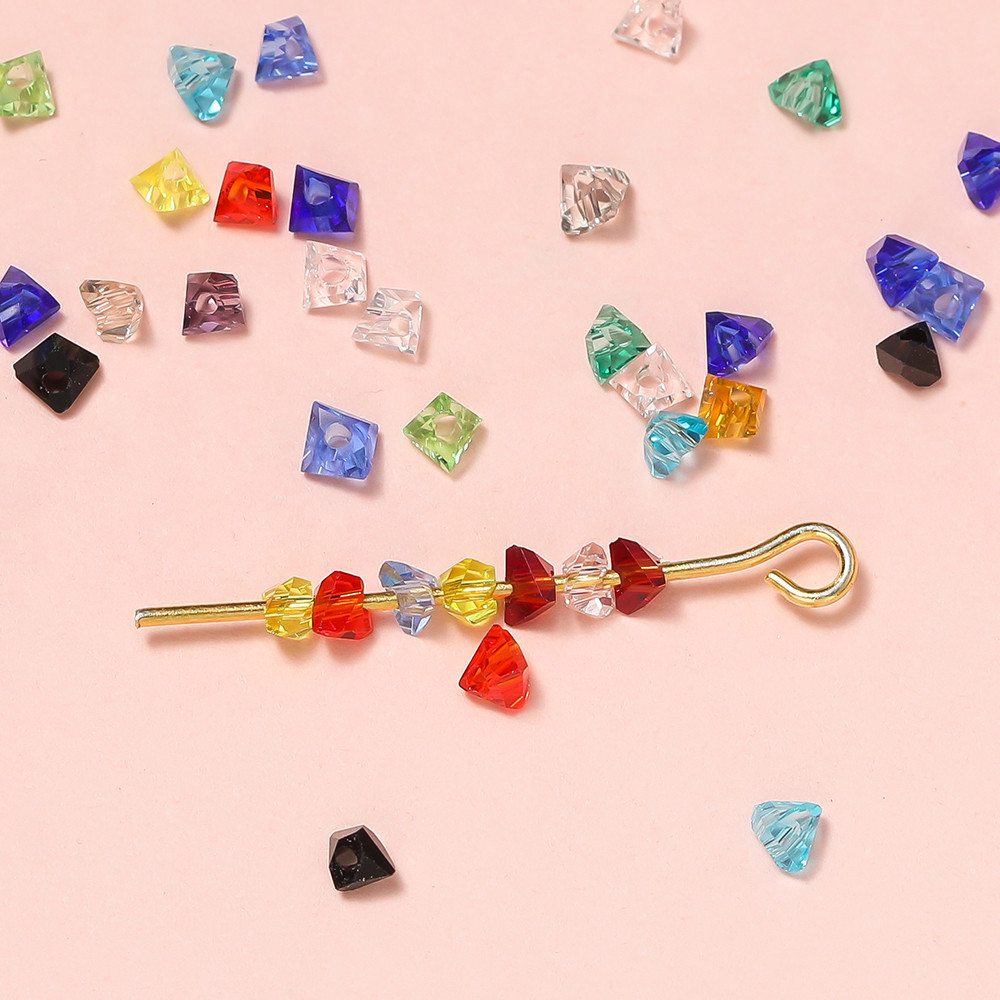 St. kunkka 50/100 ชิ้น 2mm แก้วสามเหลี่ยมลูกปัด แก้วคริสตัลลูกปัด ลูกปัดรูปสามเหลี่ยม DIY ทําสร้อยคอสร้อยข้อมือ — صورة 6
