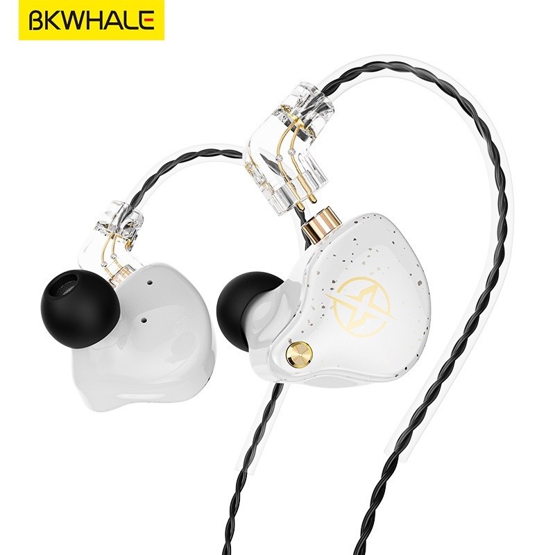 Bkwhale3.5 มม./TypeC ที่ถอดออกได้หูฟังแบบมีสายคู่แบบไดนามิก HiFi หูฟังเบสชุดหูฟังสเตอริโอ Monitor หูฟัง