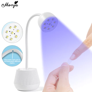 Monja โคมไฟต่อเล็บเจล UV/LED ไร้สาย อบแห้งไว เล็บไม่ย่น หมุนได้ 360 องศา กำลังไฟ 24 วัตต์