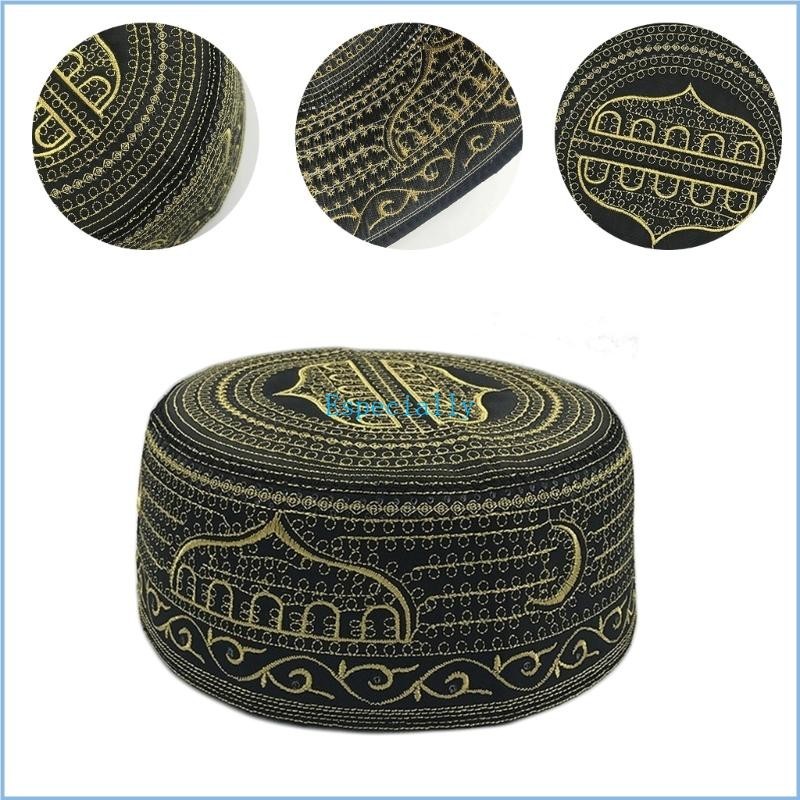 Esp สไตล์มุสลิมผู้ชายหมวกสวดมนต์แบบดั้งเดิมซาอุดีอาระเบียอิสลาม Headwear ชาติพันธุ์วัฒนธรรมอิสลามหมวกวันหยุด