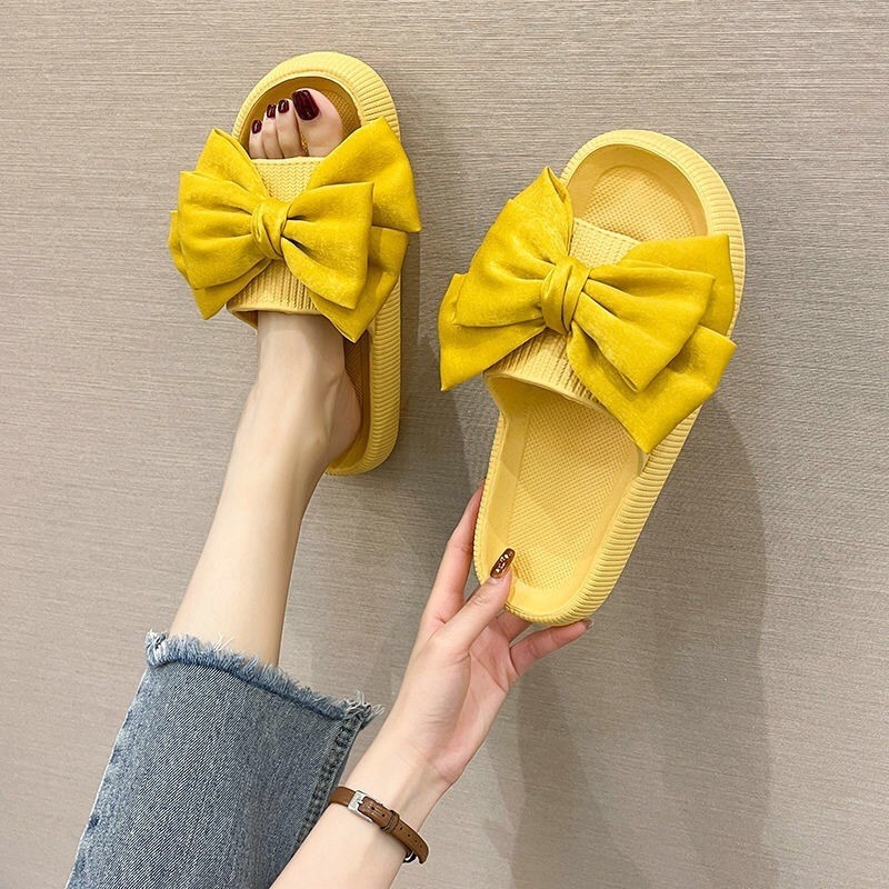 Dioor Ladies ฤดูร้อนใหม่สบายบ้านอาบน้ําหนา soled รองเท้าชายหาดเส้นตรง