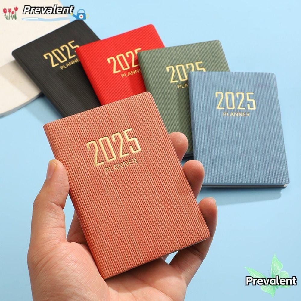 Preva 2025 หนังสือวาระ, Pocket A7 Diary Weekly Planner, แบบพกพาพร้อมปฏิทิน To Do List English Notepad School Office