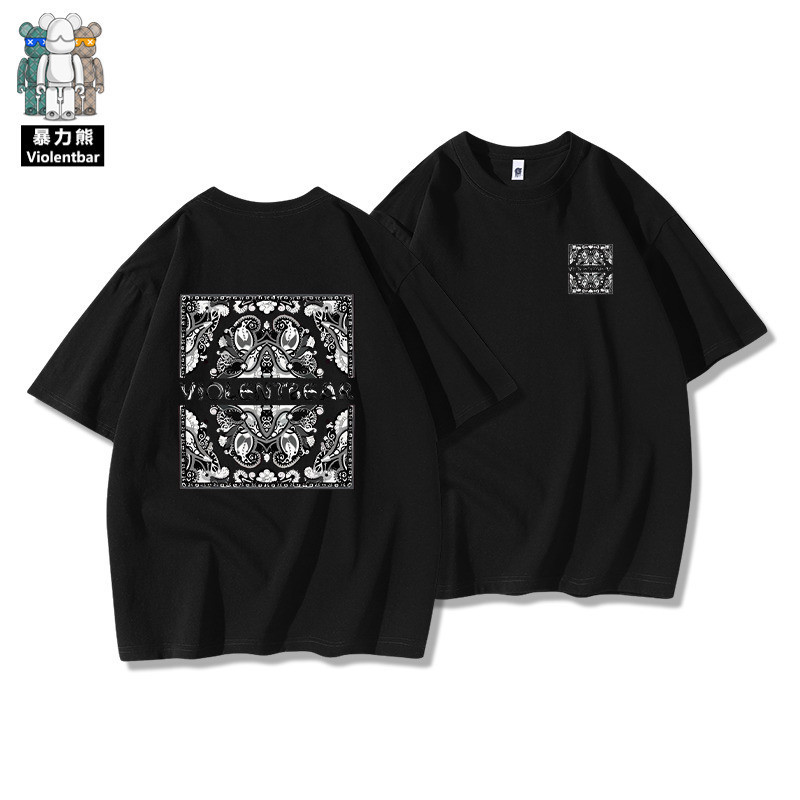 [พร้อมส่ง]【Violent Bear】Official upgrade 250 grams heavy Xin ธรรมดา ใส่เดินทาง เกาหลี ไซส์ใหญ่ หลวม 