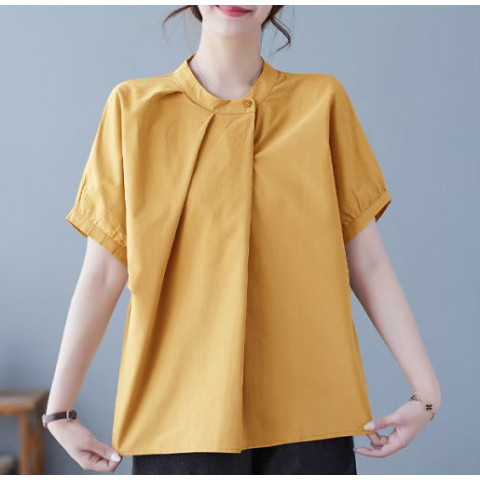 S410 - เสื้อผ้าฝ้าย แขนสั้น ทรงสวย โอเวอร์ไซส์