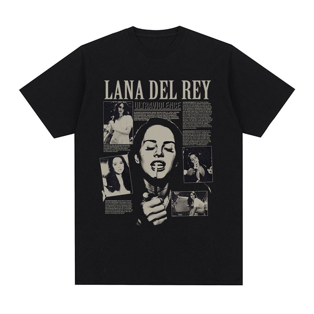 นักร้อง Lana Del Rey T เสื้อ Ultraviolence เพลงอัลบั้ม Tshirt Men Hop Vintage T เสื้อ Gothic