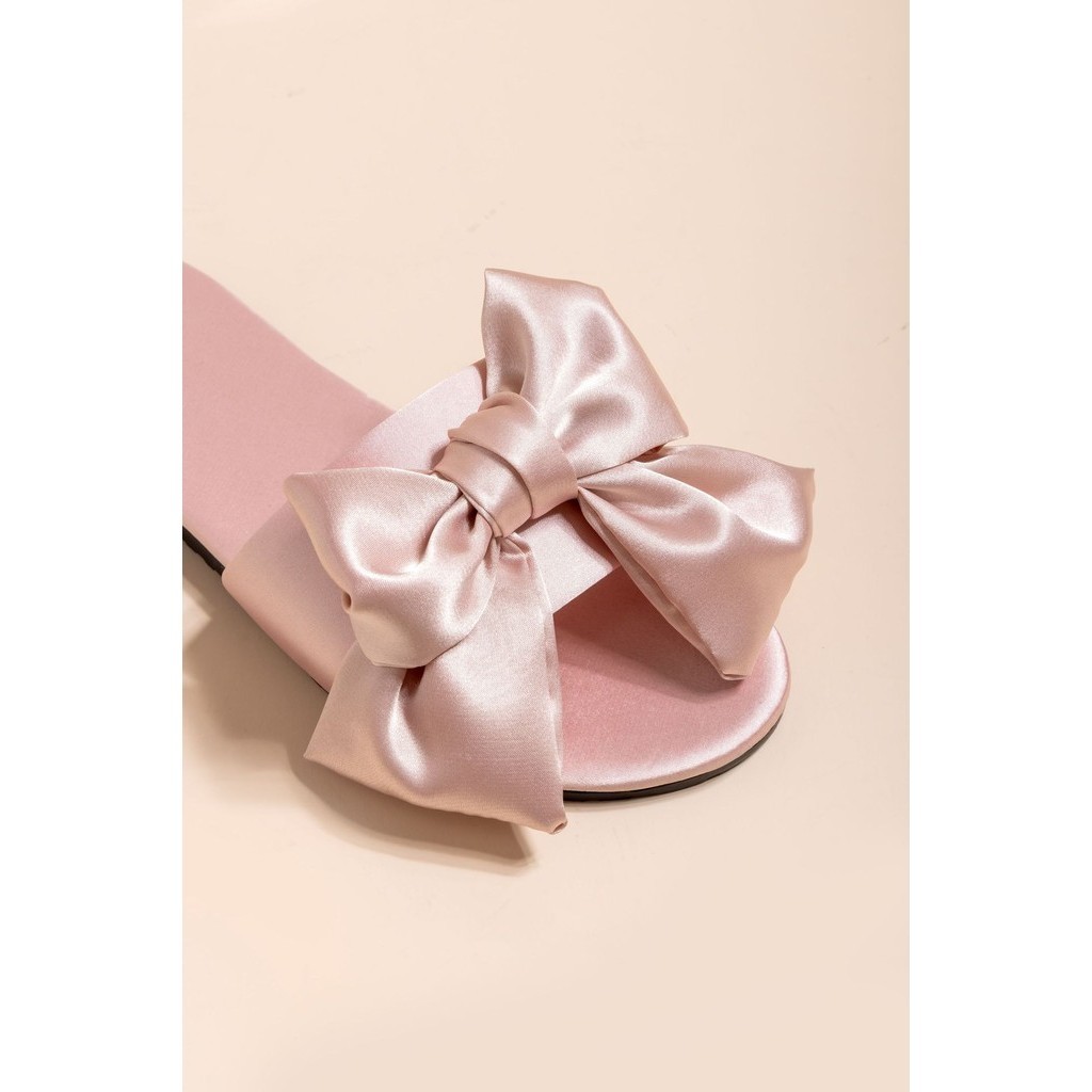 สไตล์ใหม่บ้านสุภาพสตรีรองเท้าแตะ High-End Bowknot งานแต่งงานเทศกาล Sli