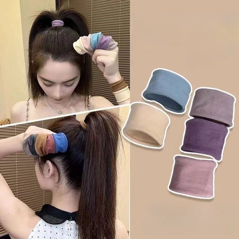 เวอร์ชั่นเกาหลี 2024 ซีรีส์ jacquard ยืดหยุ่นสูงใหม่ หน้ากากนุ่มพิเศษและยืดหยุ่นสูง ยางรัดผมให้ความรู้สึกสบาย เชือกคาดผมกว้างสุด