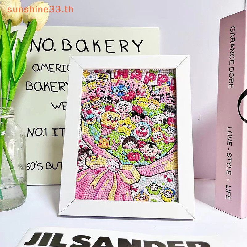 Thsun Sanrio Diamond Paing Hello Kitty คอลเลกชันใหม่ 2024 Full Diamond Mosaic 5D DIY ชุดปักครอสติชเพชรตกแต่งบ้าน TH