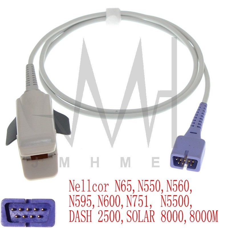 1M ใช้งานร่วมกับ DS100A Oximax SpO2 Pulse Oxygen Sensor ของ Nellcor N5500 /Dash 2500 /Solar 8000 Mon