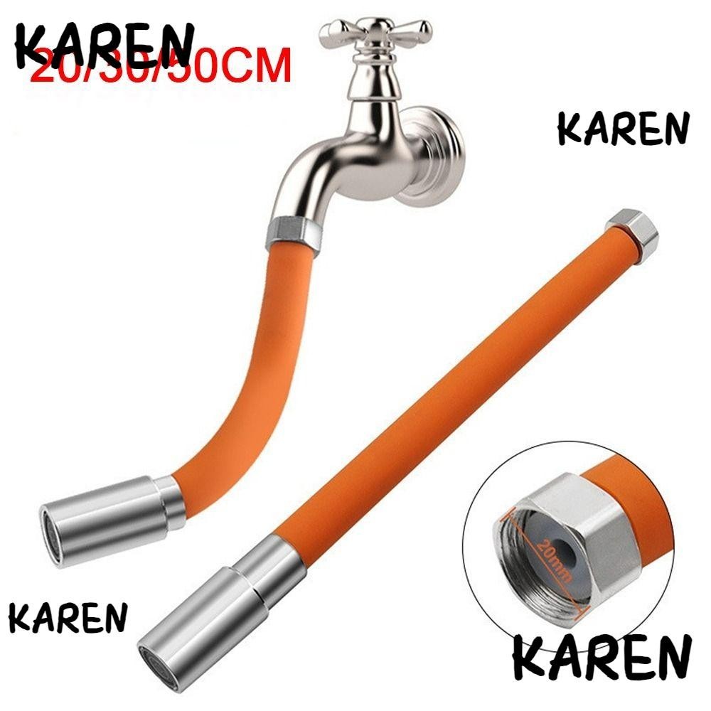 Karen ท่อขยายก๊อกน้ํา 1 ชิ้น, อุปกรณ์น้ําประปาแบบหมุนได้ท่อยาว, แบบพกพา 360° หมุนอินเตอร์เฟซทั่วไปอ่างล้างหน้าท่อที่มีความยืดหยุ่นห้องครัวห้องน้ํา
