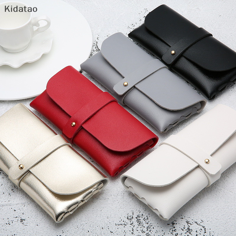 Kidatao กล่องแว่นตาผู้หญิงหนังแว่นตานุ่มกระเป๋าแฟชั่นแบบพกพาแว่นตากันแดดกล่องเก็บอุปกรณ์เสริมแว่นตากรณีแว่นตากันแดดกระเป๋าใหม่