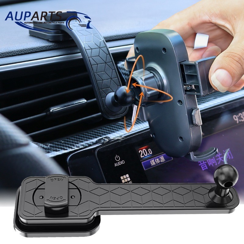 1 Pc Creative ยืดหยุ่น Bendable ABS รถที่วางโทรศัพท์มือถือฐาน - แบบพกพายานยนต์กาวตนเอง Rotatable โทรศัพท์มือถือขาตั้งคงที่ฐาน
