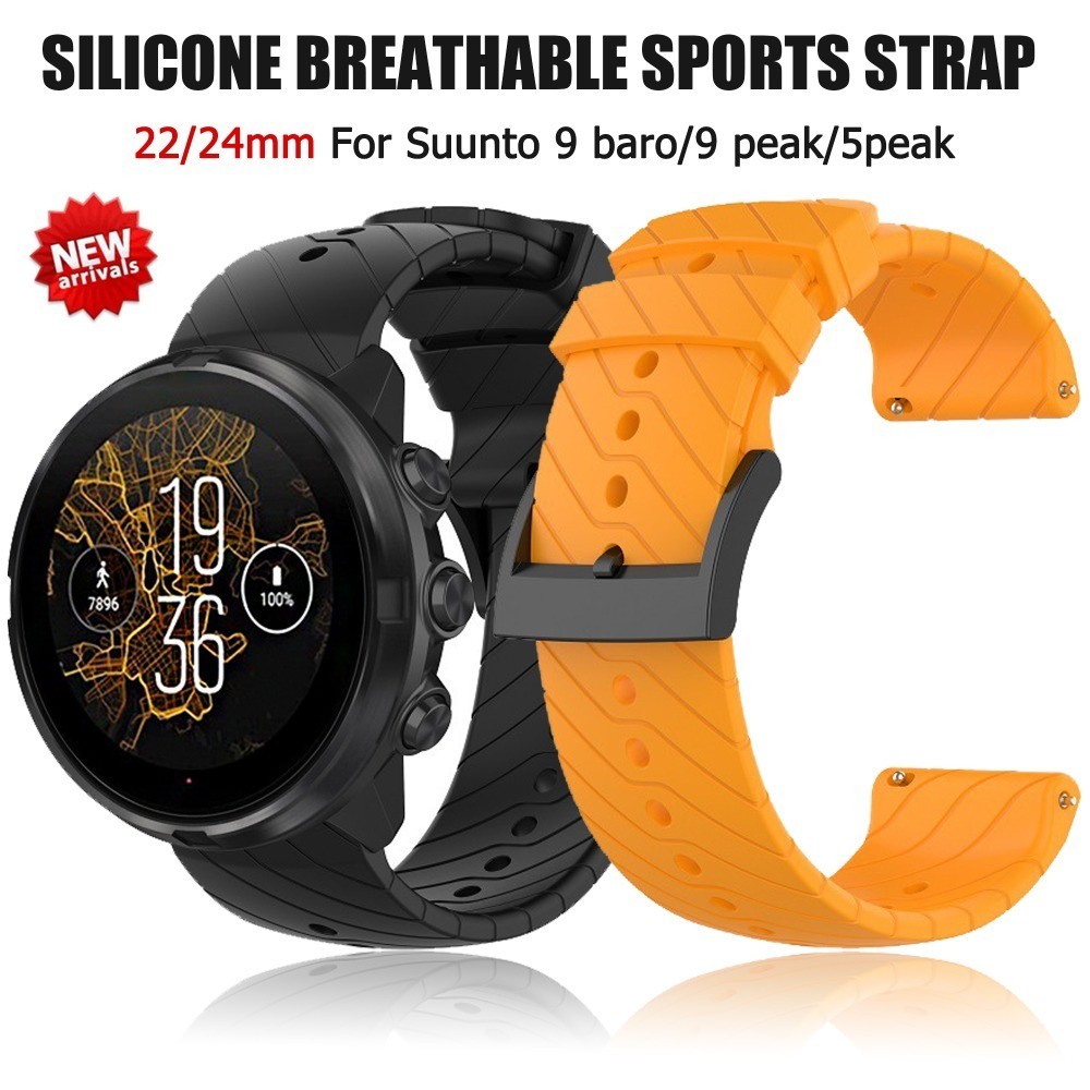 Suunto 7 สายนาฬิกาซิลิโคน 22/24 มม.Quick Fit สายรัดข้อมือสําหรับ Suunto 9 Baro/9/5 peak Suunto Spartan กีฬาข้อมือ Hr สร้อยข้อมือ D5 เข็มขัด
