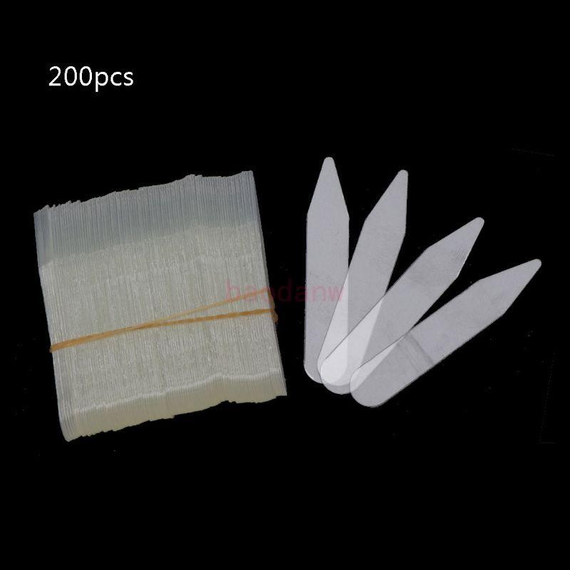 Bdw 200 ชิ้นชุดปลอกคอพลาสติก Stiffeners Stays Bones ชุดสําหรับชุดเสื้อผู้ชายของขวัญ