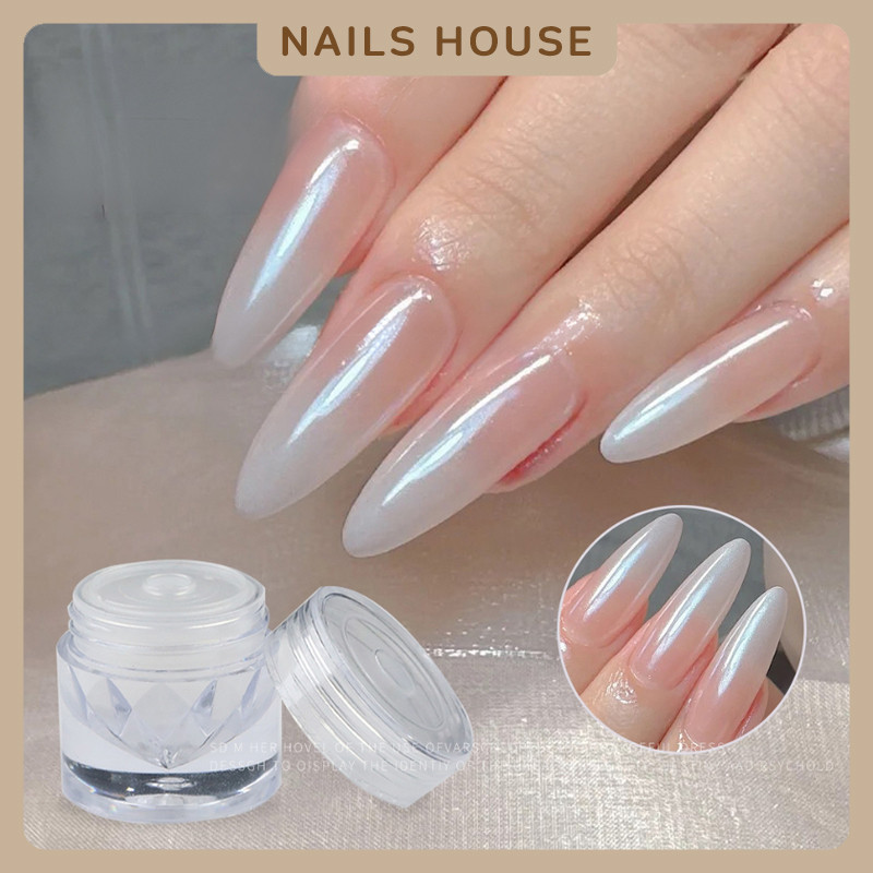ผงขัดเล็บ ผงมุก ออโรร่า Aurora Pearl Powder ผงขัดออโรร่า ผงมุกขัดเล็บ ผงกระจก