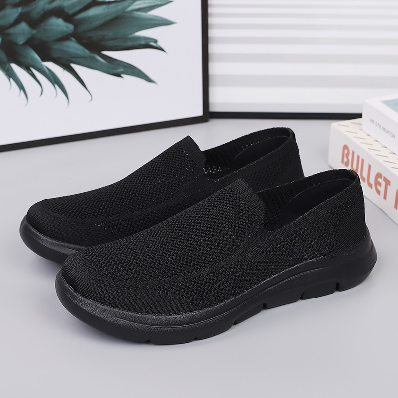 Ize 35-48 ผู้หญิงผู้ชาย Breathable ถักรองเท้าสบายๆ slip-On Flats น้ําหนักเบาลื่นพร้อมสต็อกจัดส่งฟรี