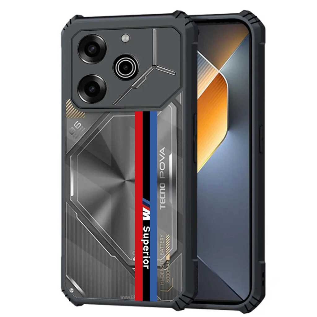 [คลังสินค้าพร้อม] เคสโทรศัพท์โปร่งใสสําหรับ Tecno Pova 6 Neo Li7 6 Pro Li9 5 Pro 4 Pro Pova 3 Neo 3 Pova 2 Neo 2 Shock Fall Protection เคสอะคริลิครูปแบบที่เหนือกว่า