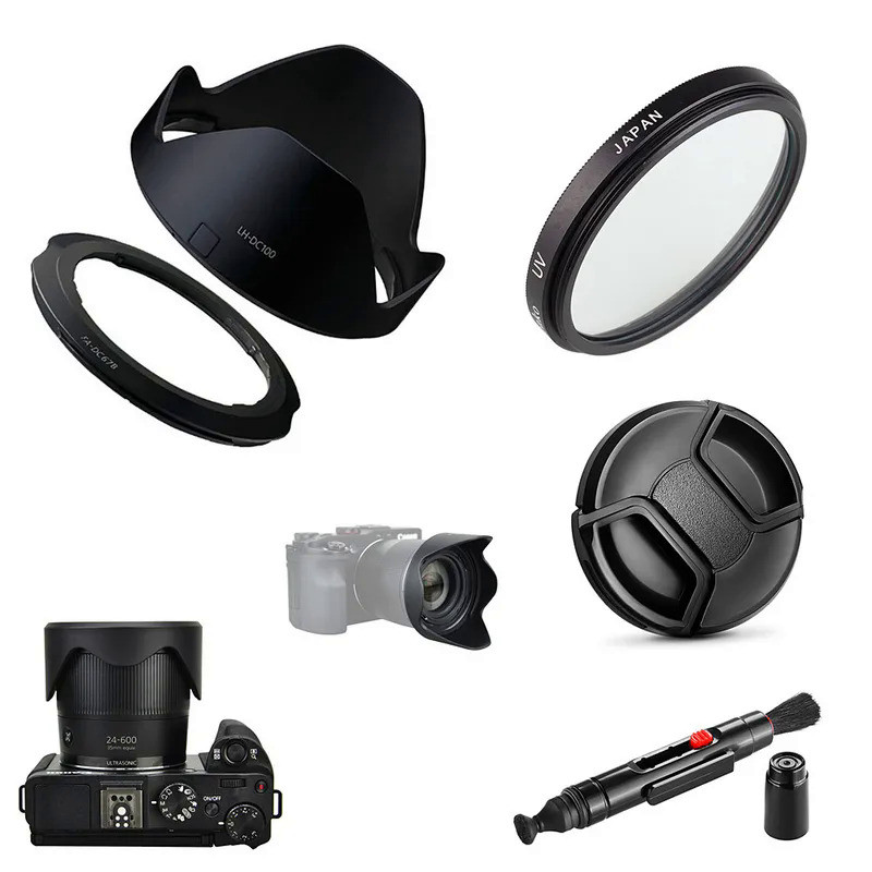 67mm UV Filter Lens Hood Cap Cleaning Pen Adapter ring for Canon Powershot SX70 SX60 SX50 HS G3X SX5
