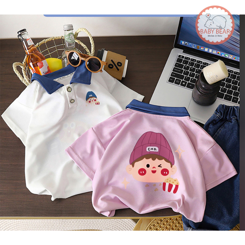 เสื้อโปโลเด็ก เสื้อแขนสั้นคอปก POLOใส่ได้ทั้งเด็กผู้หญิงและผู้ชาย แฟชั่นฤดูร้อน