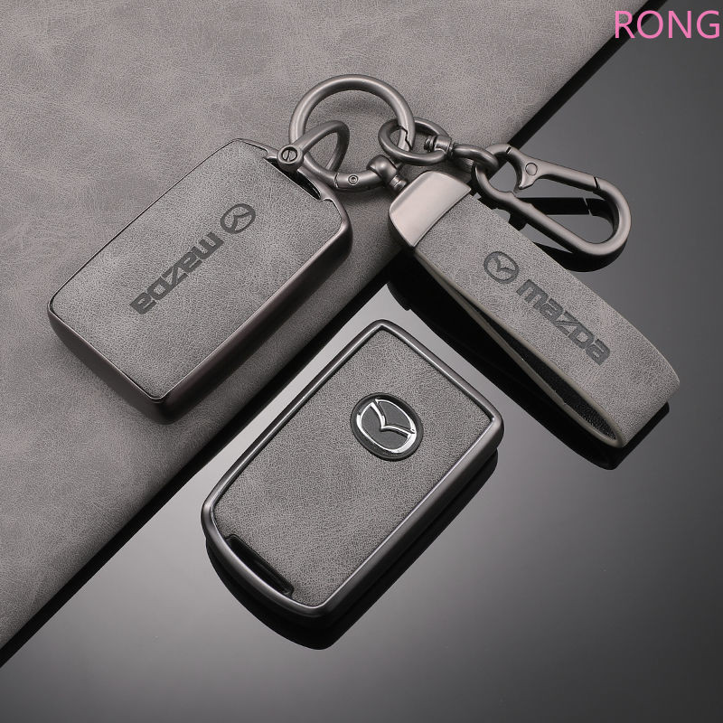 หนังฝาครอบรถ Fob สําหรับ Mazda 3 Alexa CX30 CX-30 CX-5 CX5 CX3 CX-3 CX8 CX-8 CX9 CX-9 Protector Keyless พวงกุญแจ
