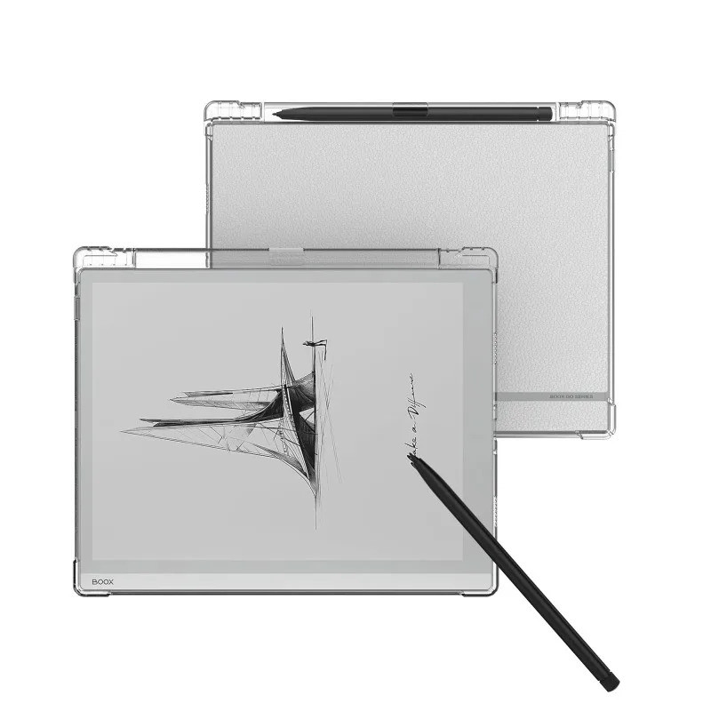 ปากกาสล็อตกรณีสำหรับนิล BOOX Go 10.3นิ้ว2024หมายเหตุ X3 Pro e-book แท็บเล็ตบางเฉียบใสซิลิโคนที่มีความยืดหยุ่นนุ่มปกหลัง