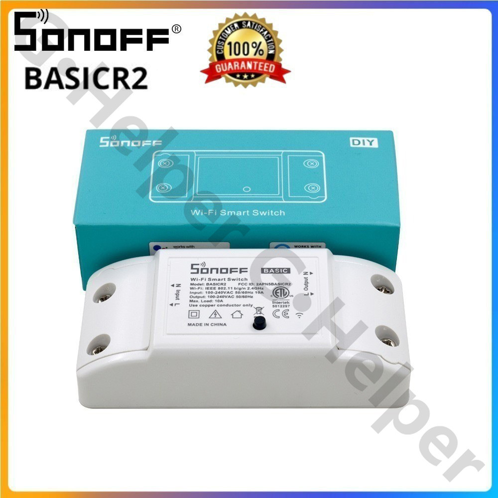 Sonoff Basic R2สมาร์ทสวิทช์Wifiไร้สายสมาร์ทรีโมทคอนโทรลจับเวลาDIY Switchผ่าน Ewelink APP ทำงานร่วมกับAlexa google คุณภาพ