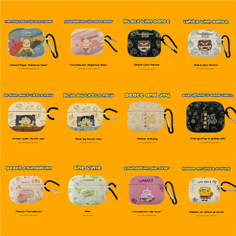 Stock Ready เคสการ์ตูนสําหรับ Edifier W260NC หูฟังกล่องชาร์จซิลิโคนป้องกันพร้อมตะขอ