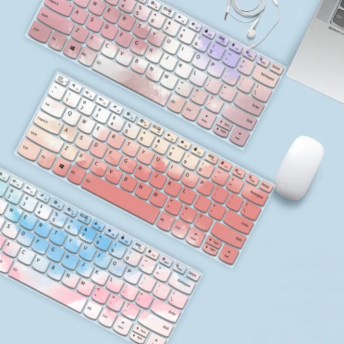 ซิลิโคนคีย์บอร์ดสําหรับ Lenovo IdeaPad 3 Slim 3 14 จอแสดงผล IdeaPad Flex 5 Flex 5i V14 Gen 2 YOGA Pr