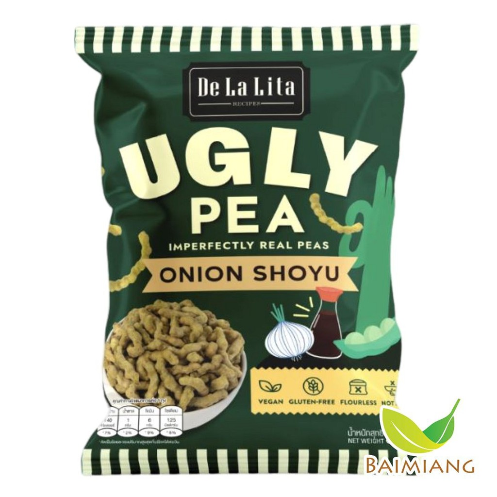De La Lita ขนมถั่วลันเตาแท่งอบกรอบ รสหัวหอมโชยุ ขนาด 30 g. (04910)