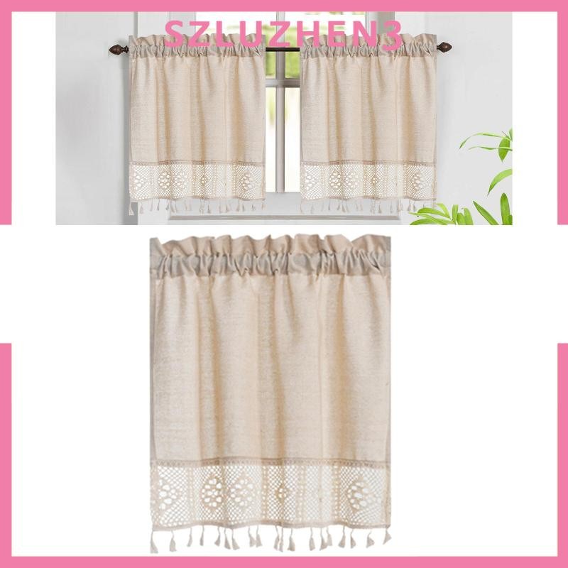 แนะนำ ผ้าม่าน [Szluzhen3] ผ้าม่านสั้น ระบายอากาศ สําหรับตกแต่งบ้าน ห้องนั่งเล่น ราคาพิเศษ มีเก็บเงินปลายทาง