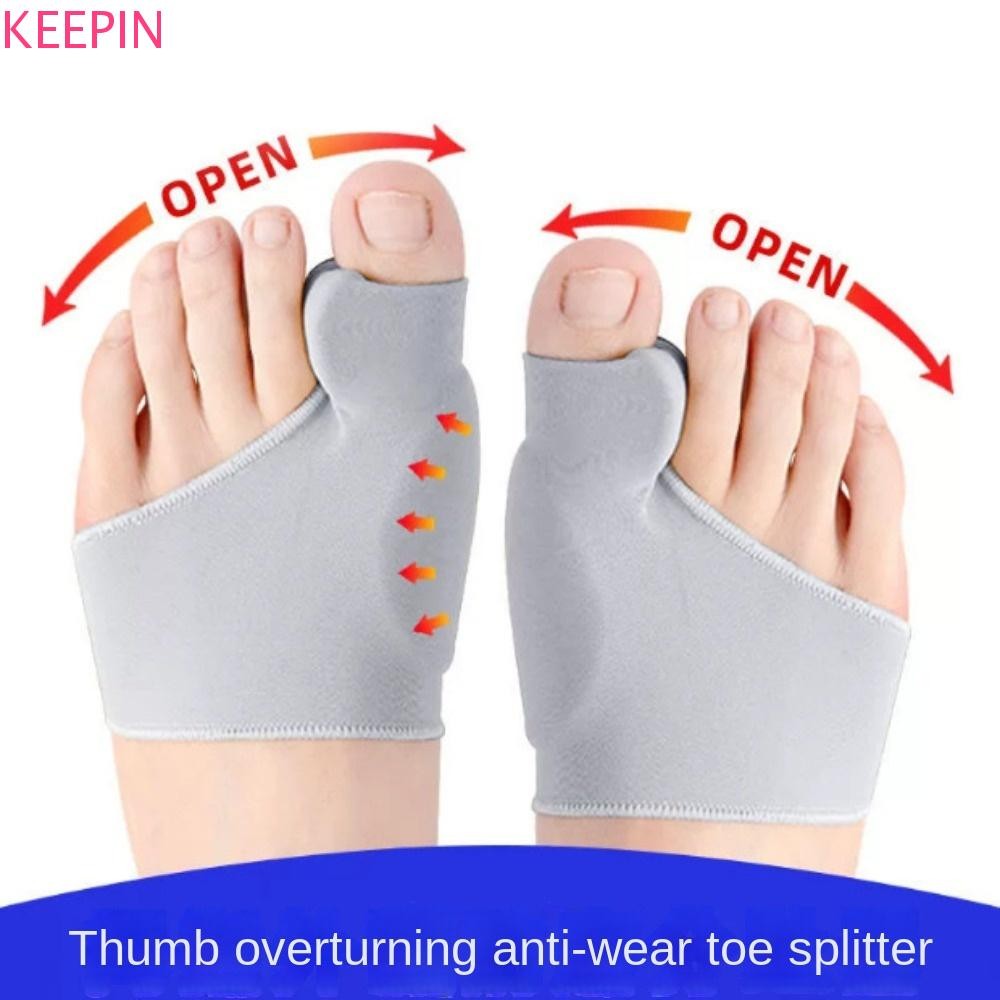 Keepin 1 คู่ Valgus Correction, เครื่องมือดูแลเท้า Pedicure Sock Toe Separator, Straightener Adjuster SEBS Protector Orthotics Bunion Corrector Finger Correction