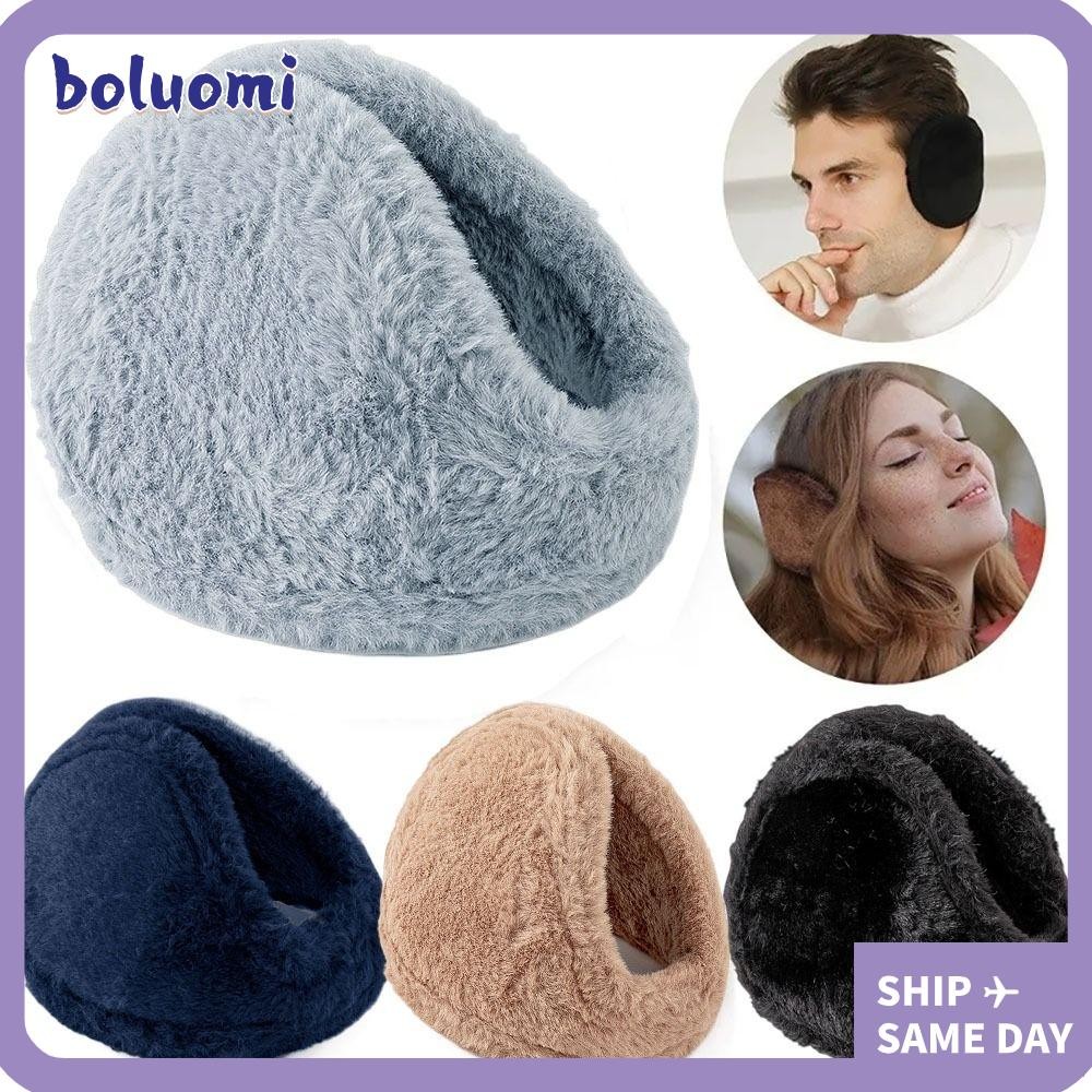 Bolumi ผู้หญิงผู้ชายหู Muffs, Plush Thicken ฤดูใบไม้ร่วงฤดูหนาว Earmuffs,ขี่จักรยานเล่นสกี Warm Ear Cover Coldproof Windproof หูอุ่น