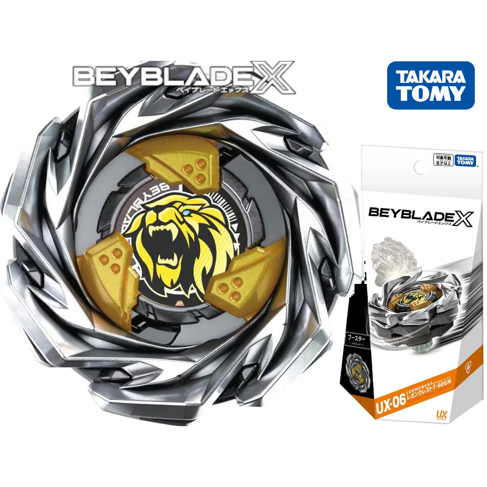 ของแท้ Takara Tomy Beyblade UX-06 Booster Leon Crest 7-60GN Booster Toy ใหม่ (ไม่มี Launcher)