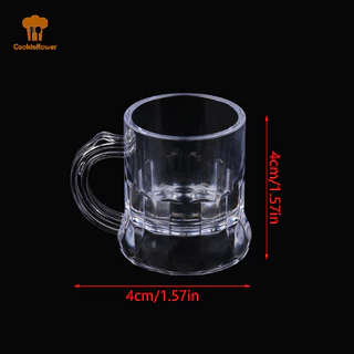 CKFR 1PC 2oz ถ้วยเบียร์ขนาดเล็กจับพลาสติก Whisky สําหรับ Party แก้ว Barware ห้องครัวรับประทานอาหารบาร์บ้านสวนตกแต่งใหม่