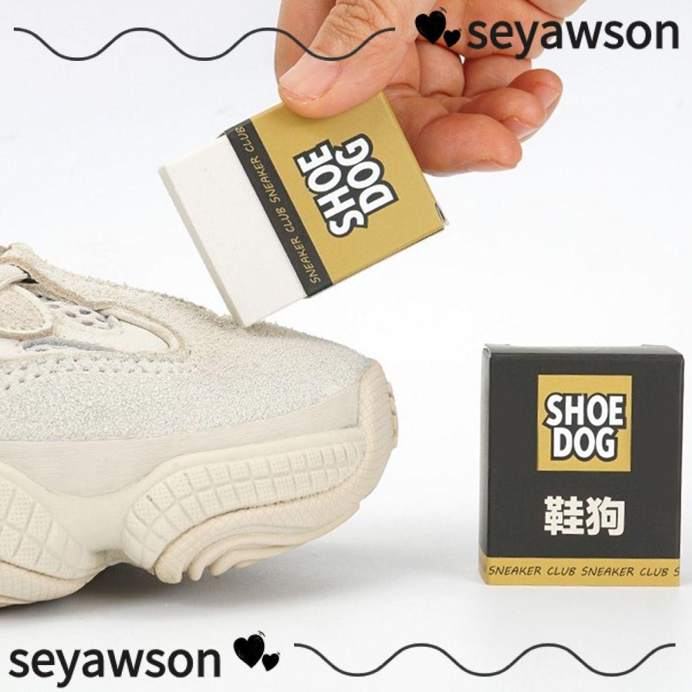 Seyawson ทําความสะอาดยางลบแบบพกพาธรรมชาติถูหนังกลับหนังแกะรองเท ้ า Care แปรงรองเท ้ า