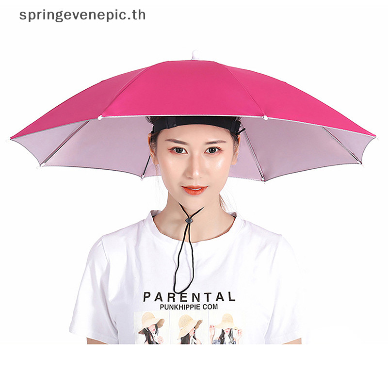 Springevenepic ร่มกันฝนแบบพกพาหมวกพับได้กลางแจ้ง Sun Shade กันน้ํา Camping ตกปลา Headwear หมวกหัวชายหาดอุปกรณ์เสริมใหม่